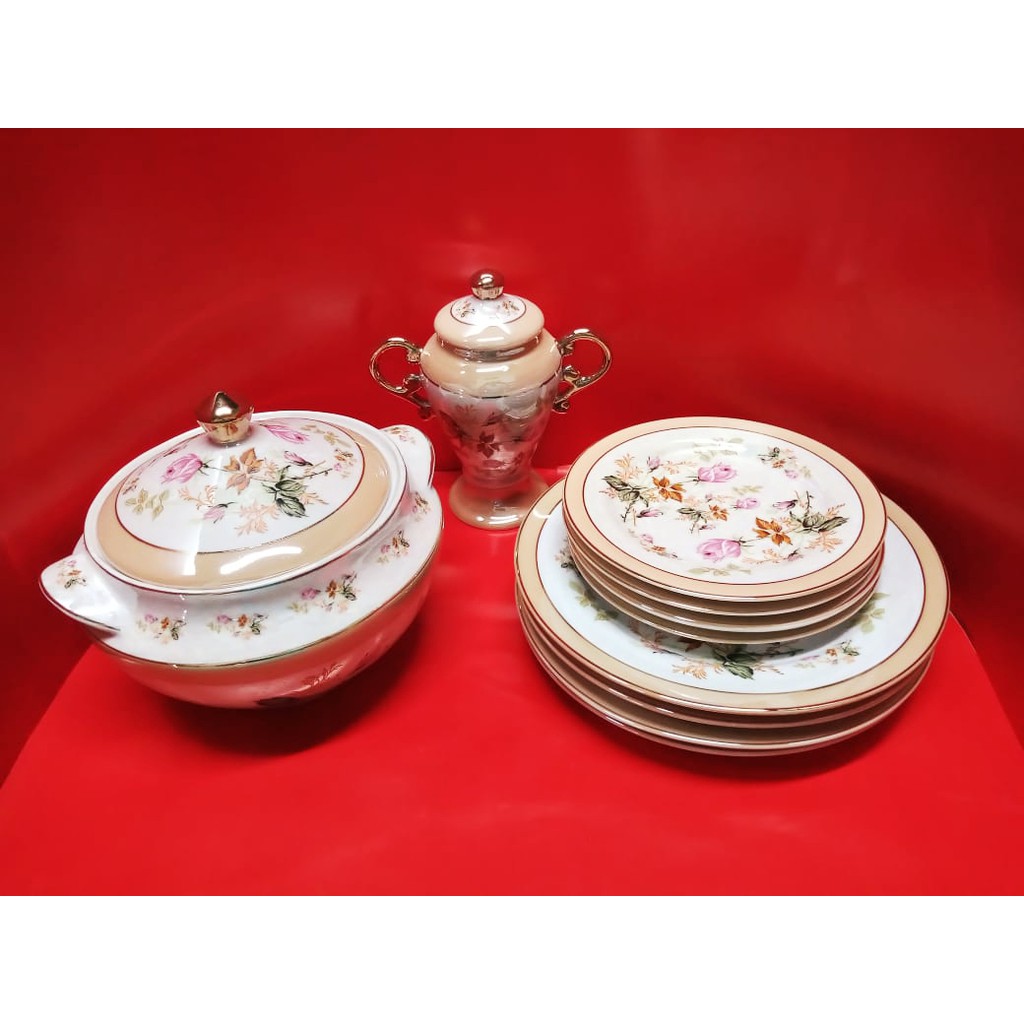 Iba Iansa 10 Pçs Faixa E Flor Botão Porcelnas Finas