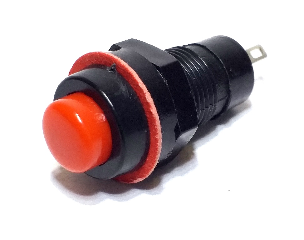 50 Botões Pulso Vermelho Redondo Interruptor Pulsante DS-213