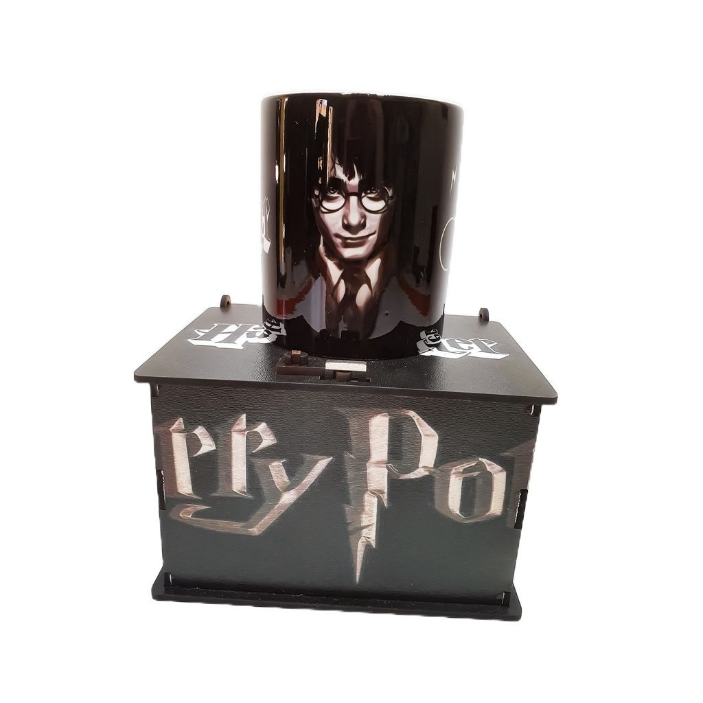 Caneca Harry Potter Porcelana com Caixa Mdf Personalizada/Decoração 04 em Oferta na Shopee