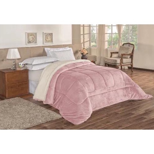 Coberdrom Edredom Pele De Carneiro Casal Queen Sherpa DuplaFace PROMOÇÃO IMPERDIVEL