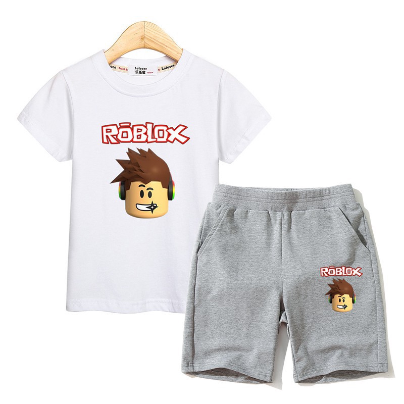 Conjunto De Roupa Infantil Roblox Camiseta Shorts Para Meninos Bebes Shopee Brasil - imagens de skins femininas do roblox