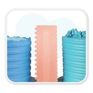 Espátula Decorativa n•1 para bolo Rosa Blue Star Leni 23 cm  dupla, confeitaria  ( chocobraz ) em Oferta na Shopee