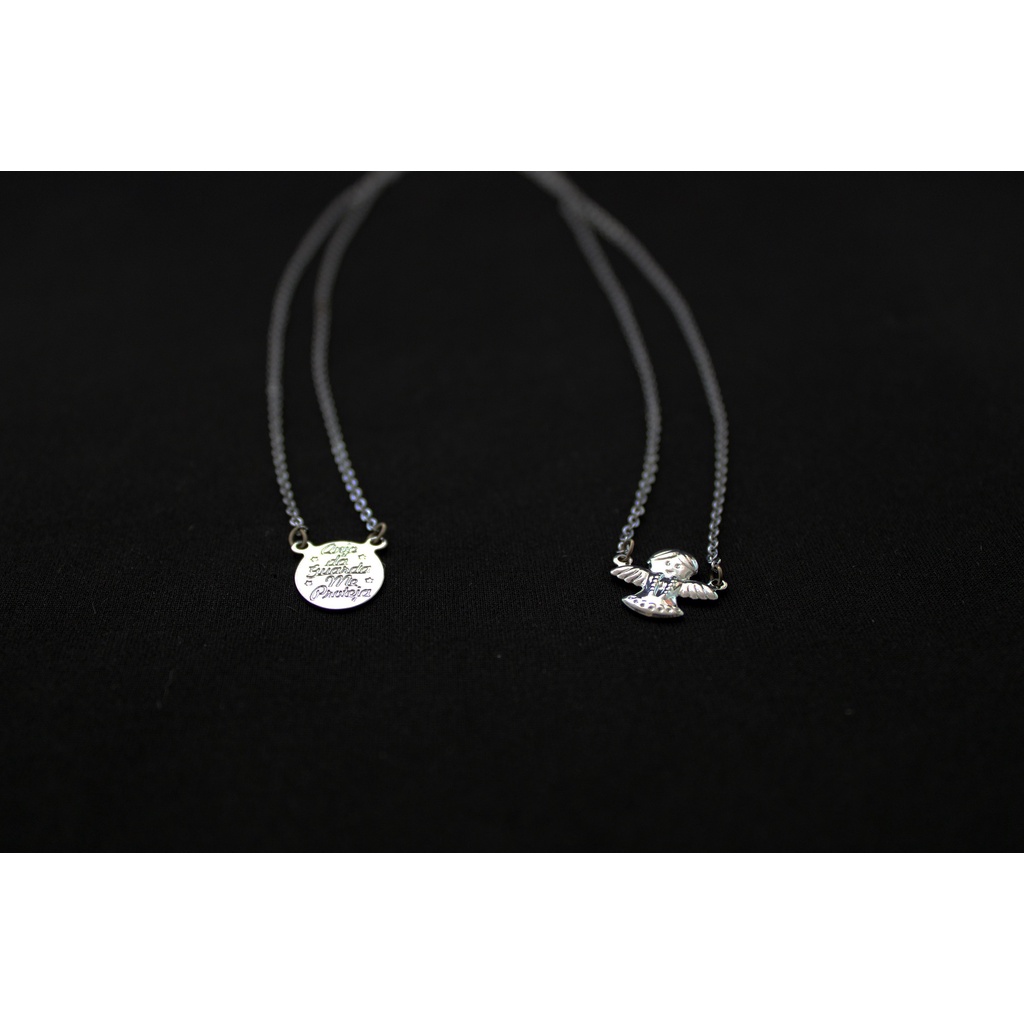 Escapulário Infantil Anjo Da Guarda Inox em Oferta na Shopee