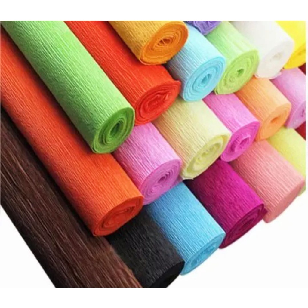 Rolo de Papel Crepom Italiano 140g  Cartotecnica Rossi  50cm x 2,5m em Oferta na Shopee