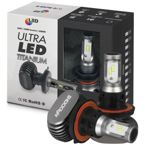 Lampada Led Ultraled Titanium H13 6000k 12v 50w 5000lm Shocklight - Spare Parts and Accessories for Vehicles