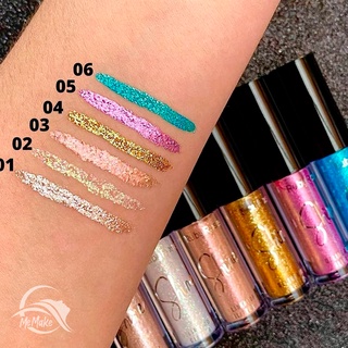 Delineador Colorido Glitter Shine Ruby Rose