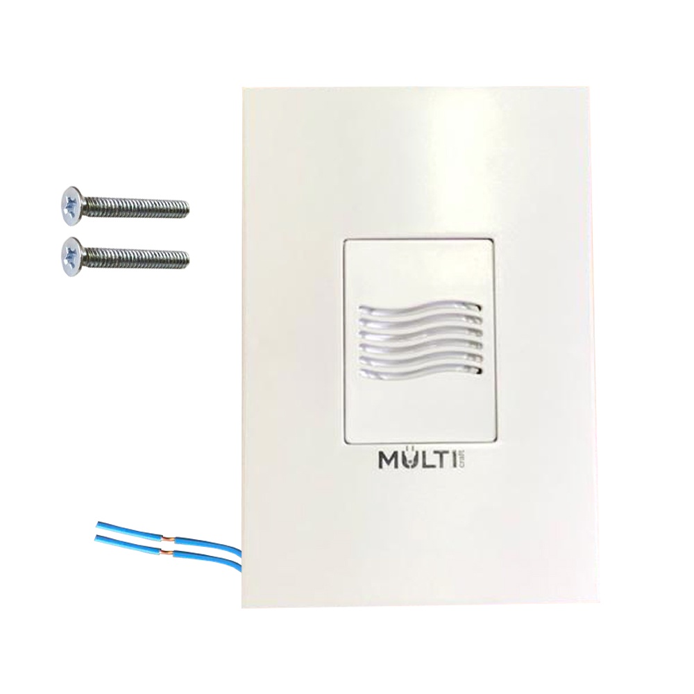 Campainha Eletronica Grilo Cigarra Residencial Comercial Slim com Fio Embutir 4x2 Bivolt