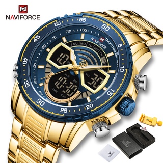 Homens Relógio Naviforce 9189 Top Marca De Luxo Grande Mostrador Do Esporte Relógios Cronógrafo De Quartzo Dos De Pulso Data