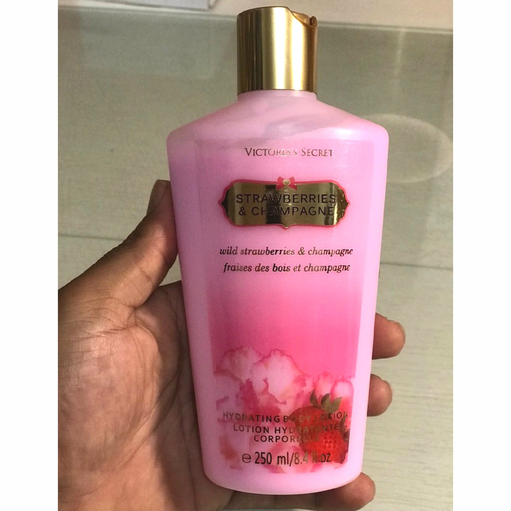 Antagonisme Latijns Pasen Creme Victoria Secret Strawberries & Champagne (Morango & Champanhe) 250ml  | Shopee Brasil