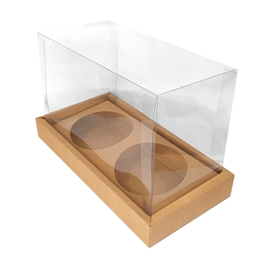 Caixa Panetone Duplo 100g Kraft 9x16,5x12cm 5Un - ASSK Rizzo