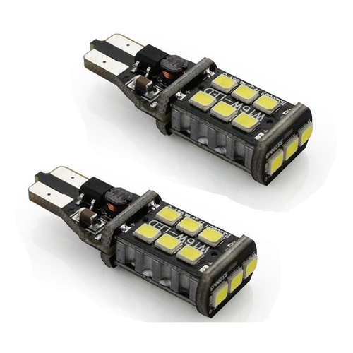 Par Lampadas T10 W5w T15 15 Led Smd Cree 3535 Canbus 4300k