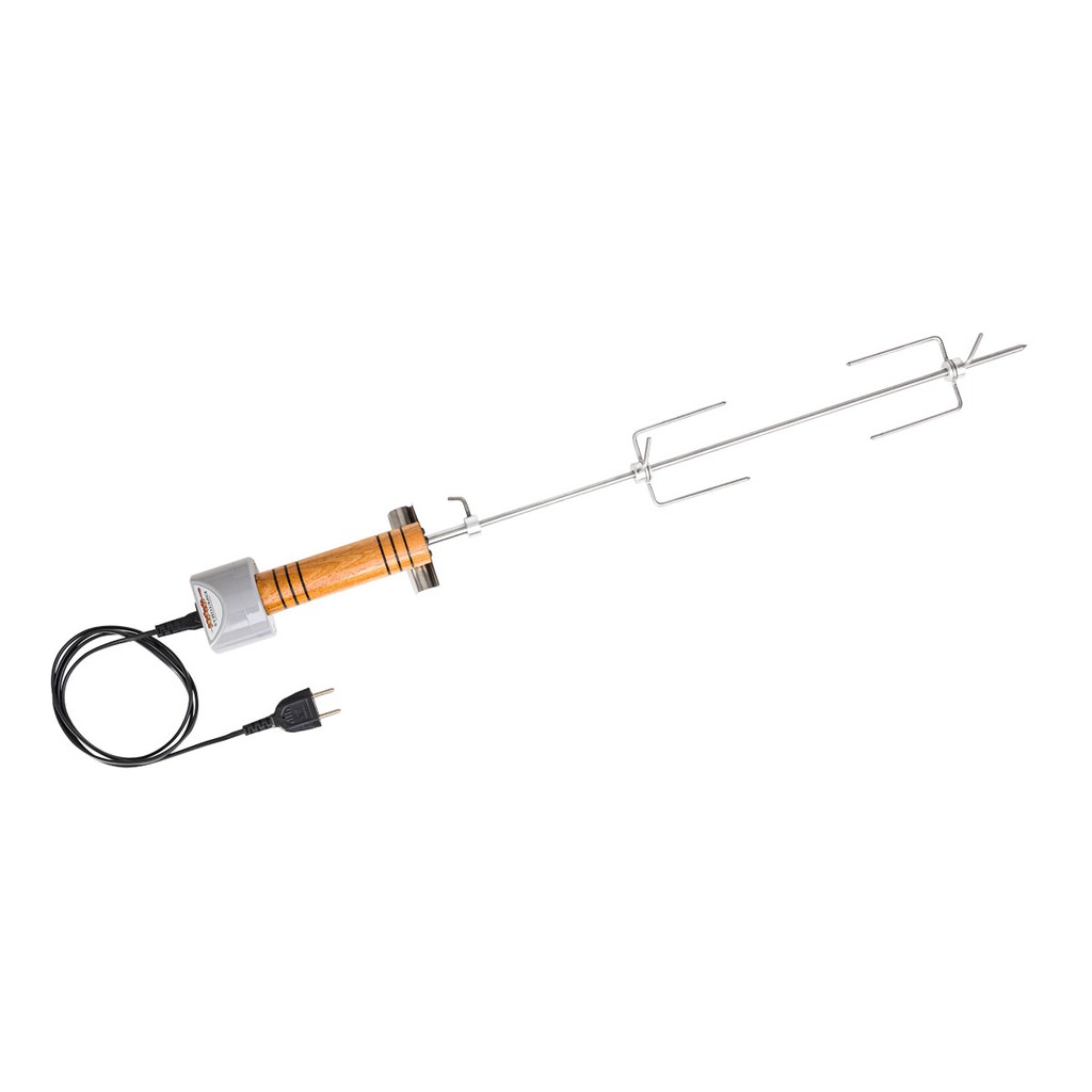 Espeto giratório elétrico com garras inox em Oferta na Shopee