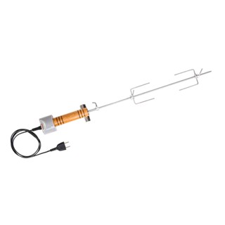 Espeto giratório elétrico com garras inox em Oferta na Shopee