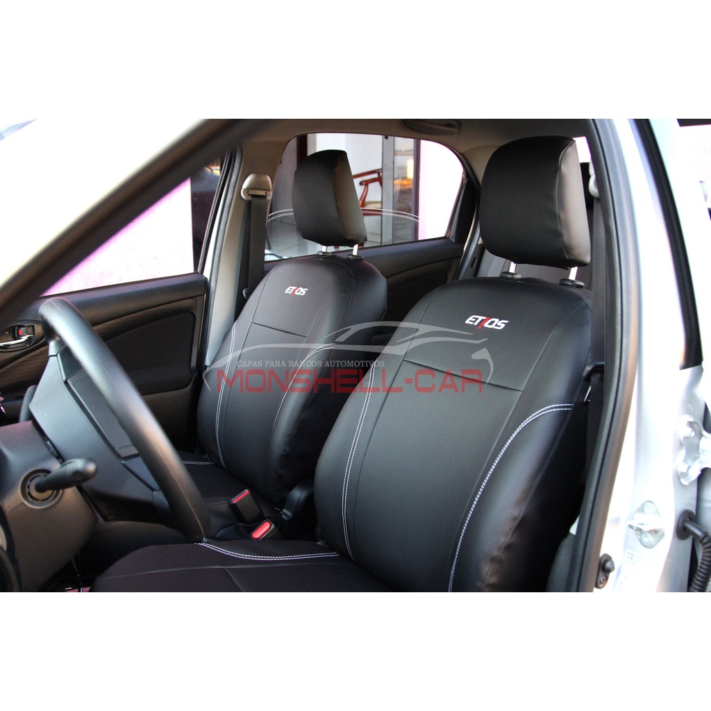 Capa De Bancos Automotivos Carro em Couro Toyota Etios Hatch Sedan