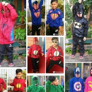 Blusa de frio / casaco infantil com capuz-máscara diversos personagens Heróis
