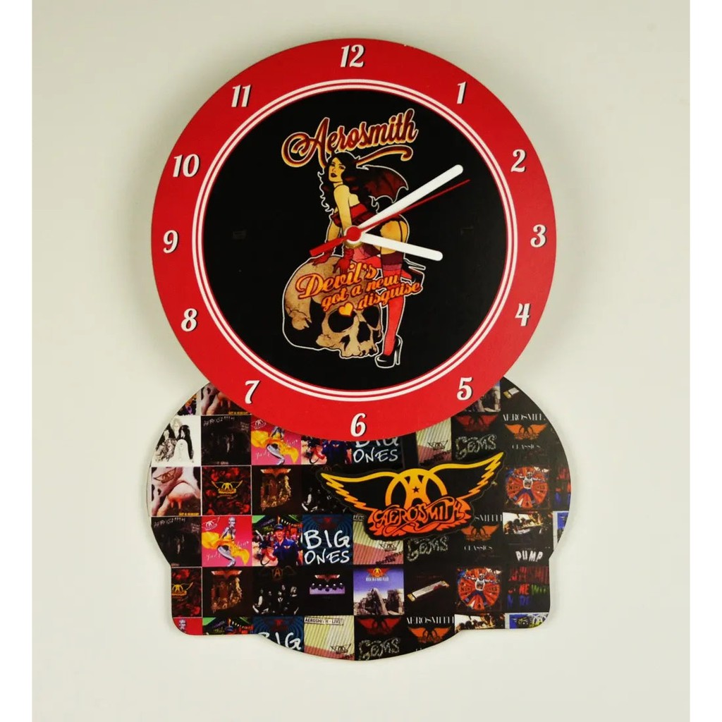 Relógio Parede Pendulo Aerosmith Banda Steventyler 2 Pendulo