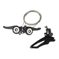 CÂMBIO DIANTEIRO YAMADA 6V E 7V PUXA BAIXO PRETO PARA BIKE MTB