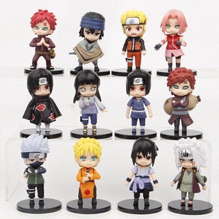 12 Pçs/Cjto Brinquedos Action Figure Naruto PVC Coleção Anime Boneca