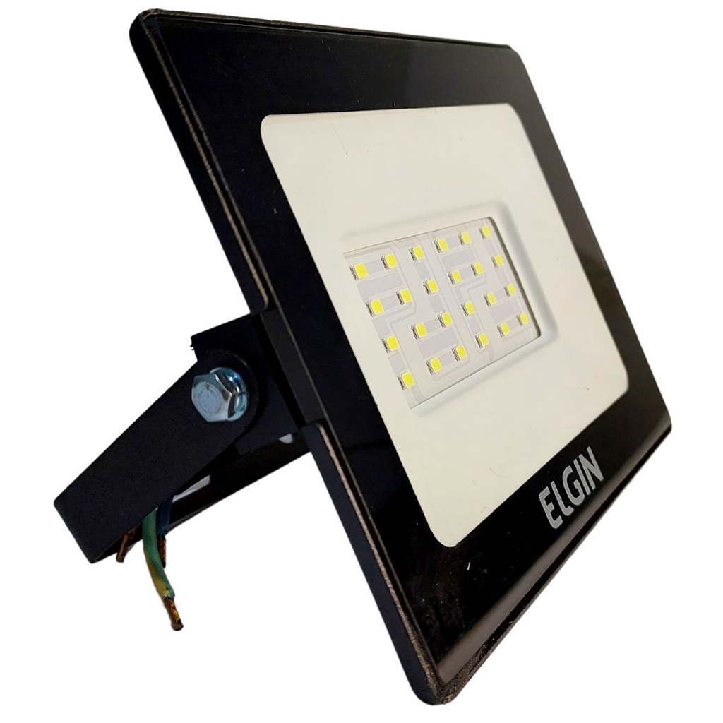 REFLETOR PROJETOR LED 30W 6500K BIVOLT BRANCO FRIO HOLOFOTE PARA JARDIM QUADRA QUINTAL CAMPO SITIO CASA