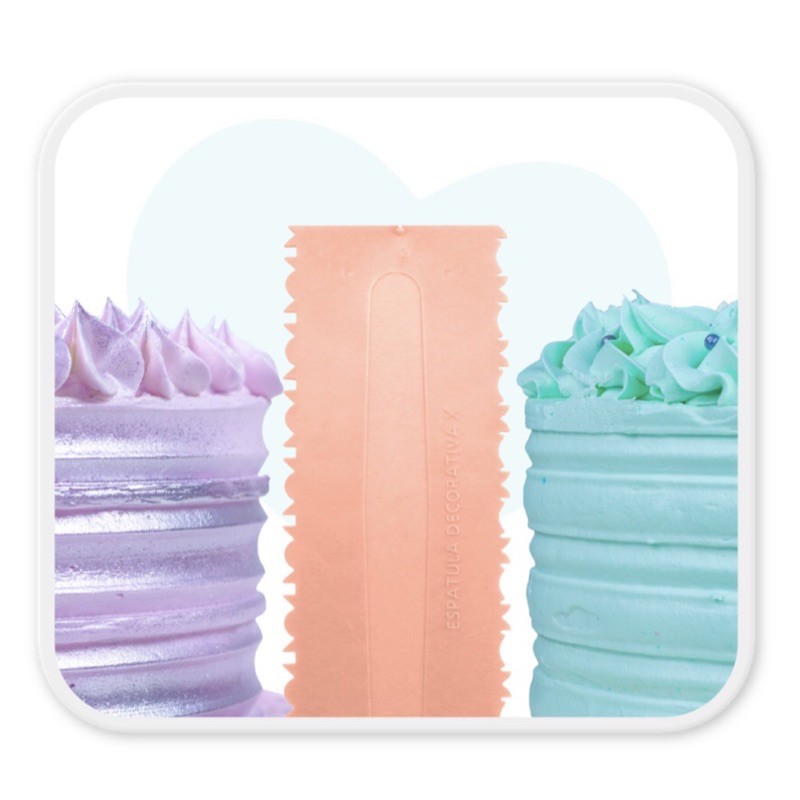 ESPÁTULA DECORATIVA N•10  LENI PARA BOLO E CONFEITARIA BLUE STAR 23cm DUPLA CONFEITARIA  (CHOCOBRAZ) em Oferta na Shopee