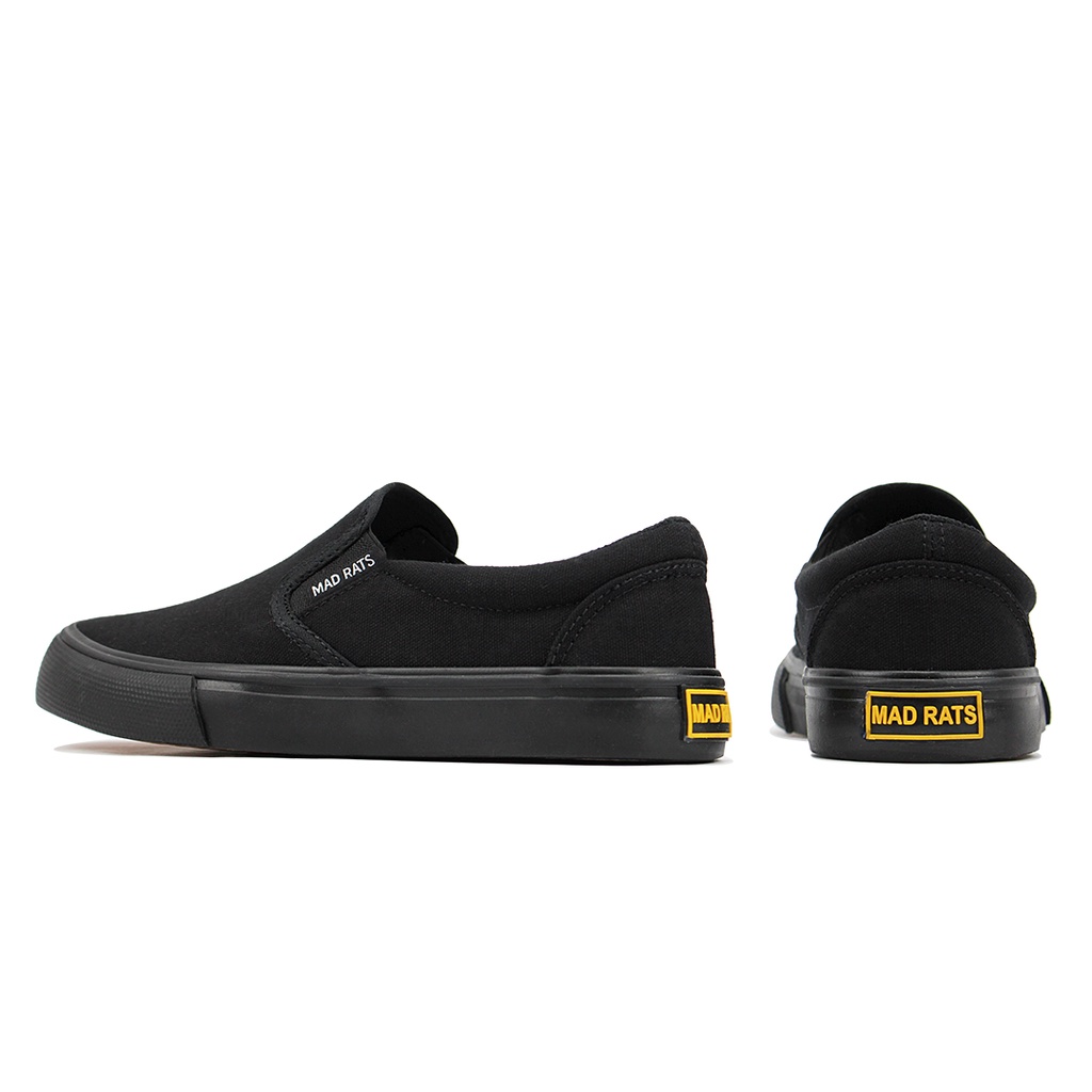 Tênis Mad Rats Sem Cadarço Slip On Preto Branco