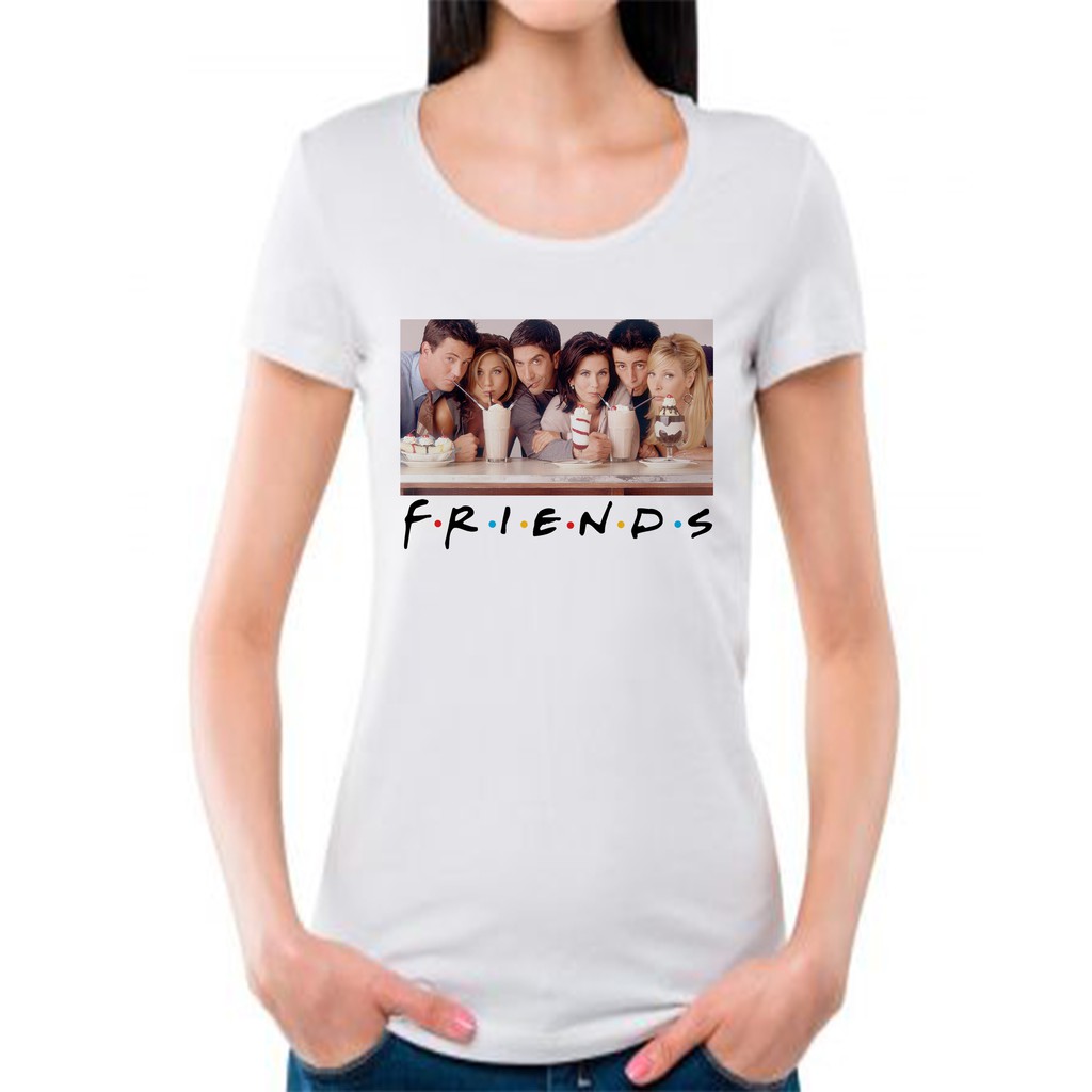 Camiseta Série Friends Branca Unissex – T-Shirt para Fãs em Diversos Tamanhos Estilo Amigos Série