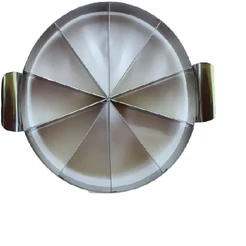 Marcador E Cortador De Bolo Torta E Pudim 20 CM DE DIAMETRO 10 Pedaços Em Inox