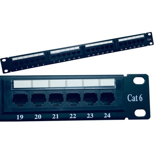 Patch Panel 24 Portas Cat6 Rj45 Utp Certifica Fluke Rack 19.