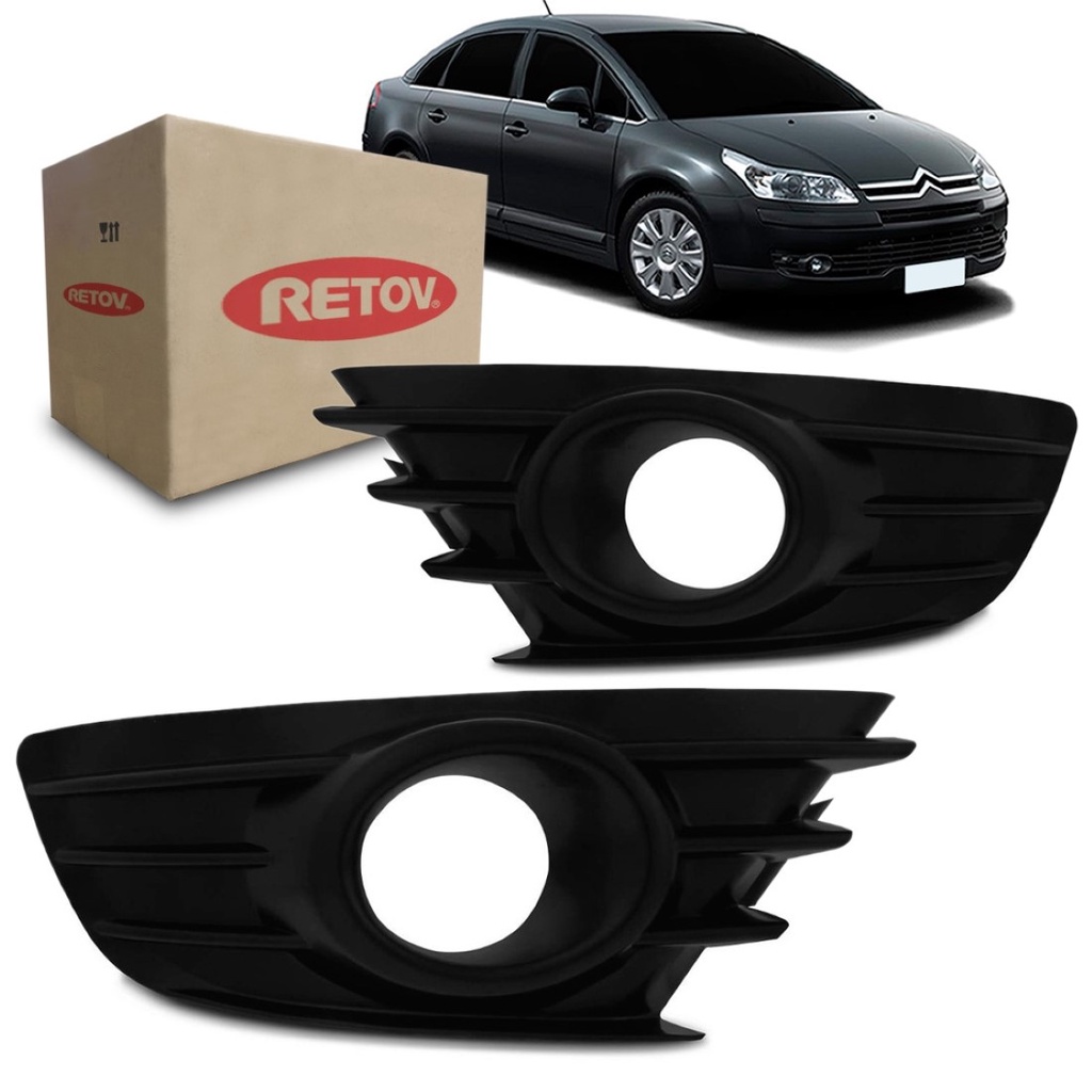 Moldura Farol Milha Citroen C4 Pallas C4 Hatch 2008 A 2012 Com Furo em Oferta na Shopee