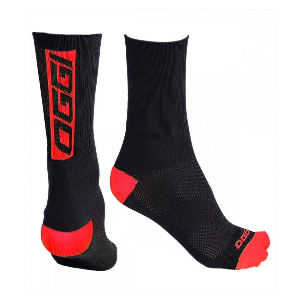 Meia Ciclismo Bike Corrida Cano Longo Oggi Preto e Vermelho em Oferta na Shopee
