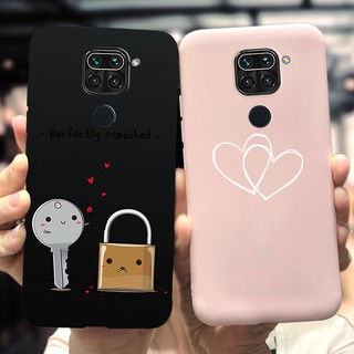 Capa De Celular Fosca Fina Anti-Impacto Coração Amor Para Xiaomi Redmi Note 9/6,53 Polegadas