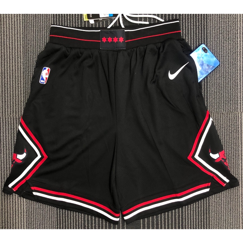 hot pressed nba Chicago Bulls black basketball shorts - Escorrega o PreÃ§o
