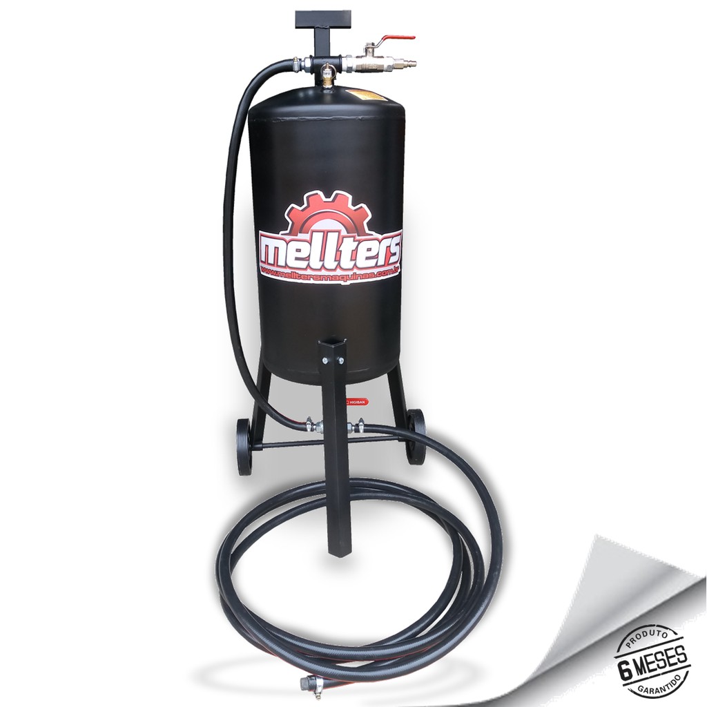 Máquina De Jato De Areia 80kg Com Rodas Jateadora Profissional
