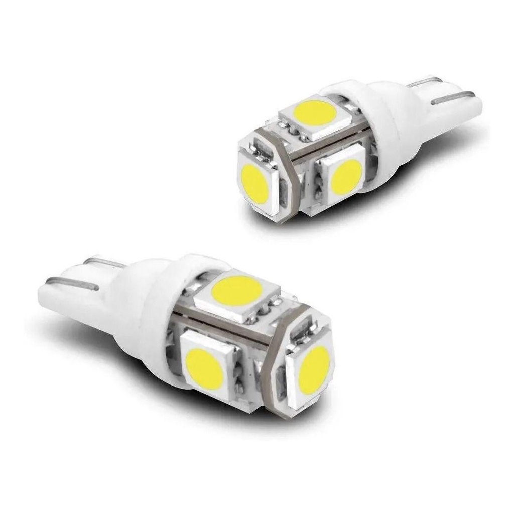 Par Lâmpada Pingo Torre 5 Leds T10 pingo SMD-5050
