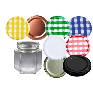 Kit 10 unid. Pote De Vidro Sextavado Com Tampa 150 ml Conserva Doces Bolo no pote Geleias