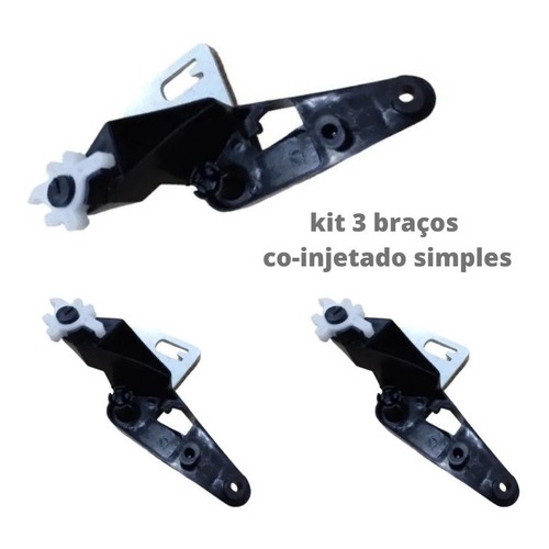 Kit 3 Braço Co-injetado Simples Compatível Máquina de Lavar Electrolux