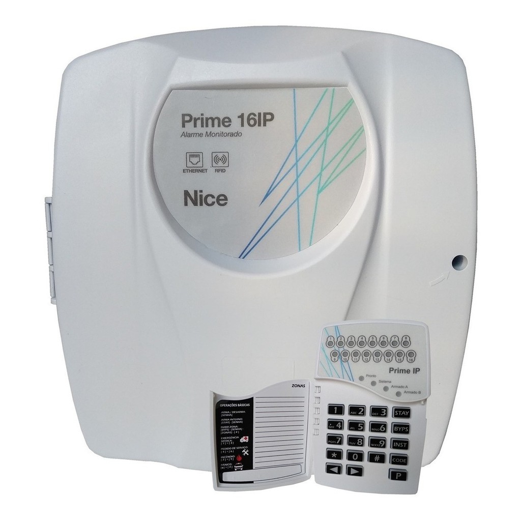 Central De Alarme  Monitorado Prime 16ip Nice Genno