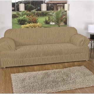 Capa Para Sofá 4 Lugares King Elasticada Malha Gel