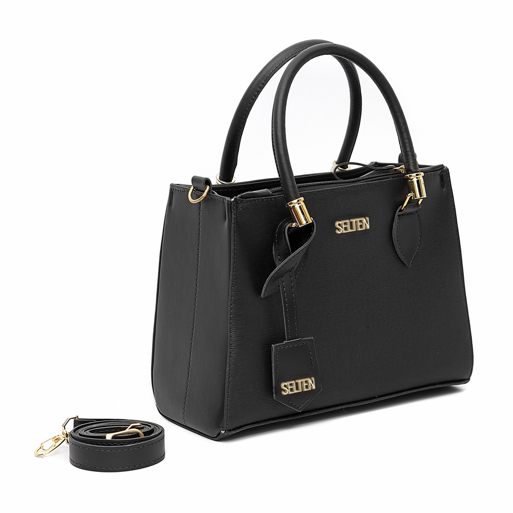 Bolsa Preta Feminina Transversal E De Mão Linda em Oferta na Shopee