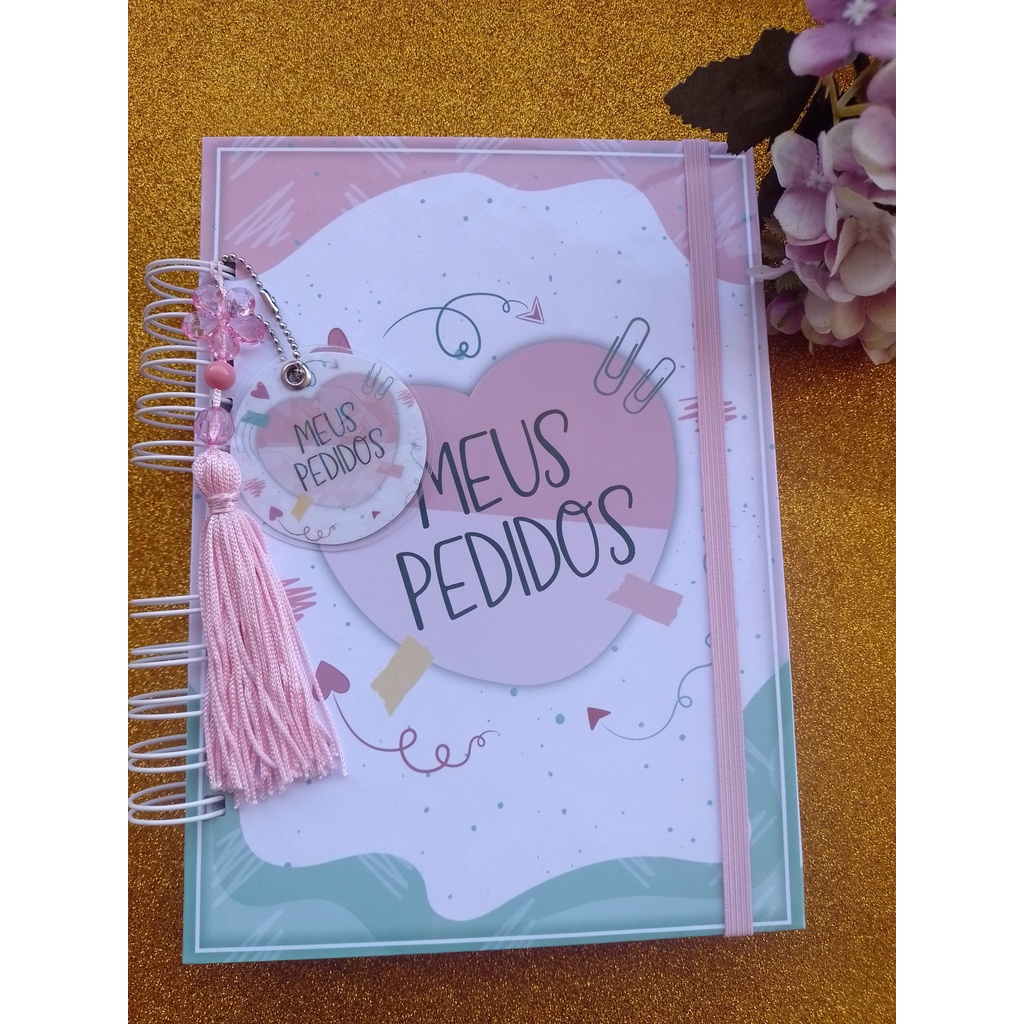 Caderno MEUS PEDIDOS rosa forte