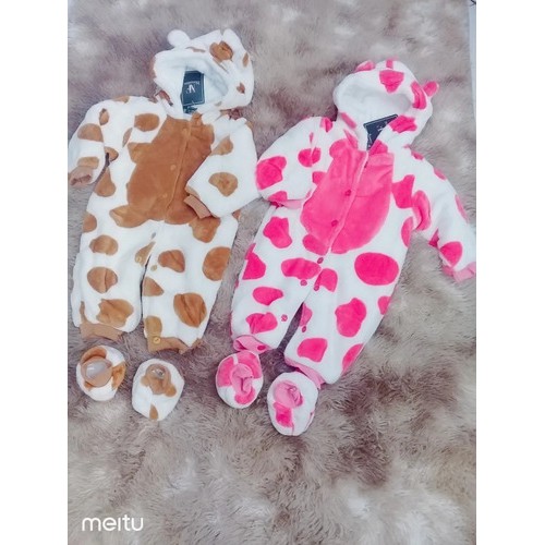 Macacão Bebê Pelúcia  Importado Pronta Entrega Rf1122 em Oferta na Shopee