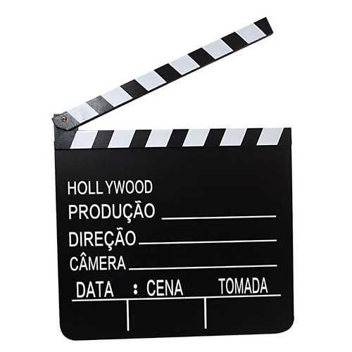 Claquete De Cinema Para Filmagem Ou Decoração You Tuber 20cm em Oferta na Shopee