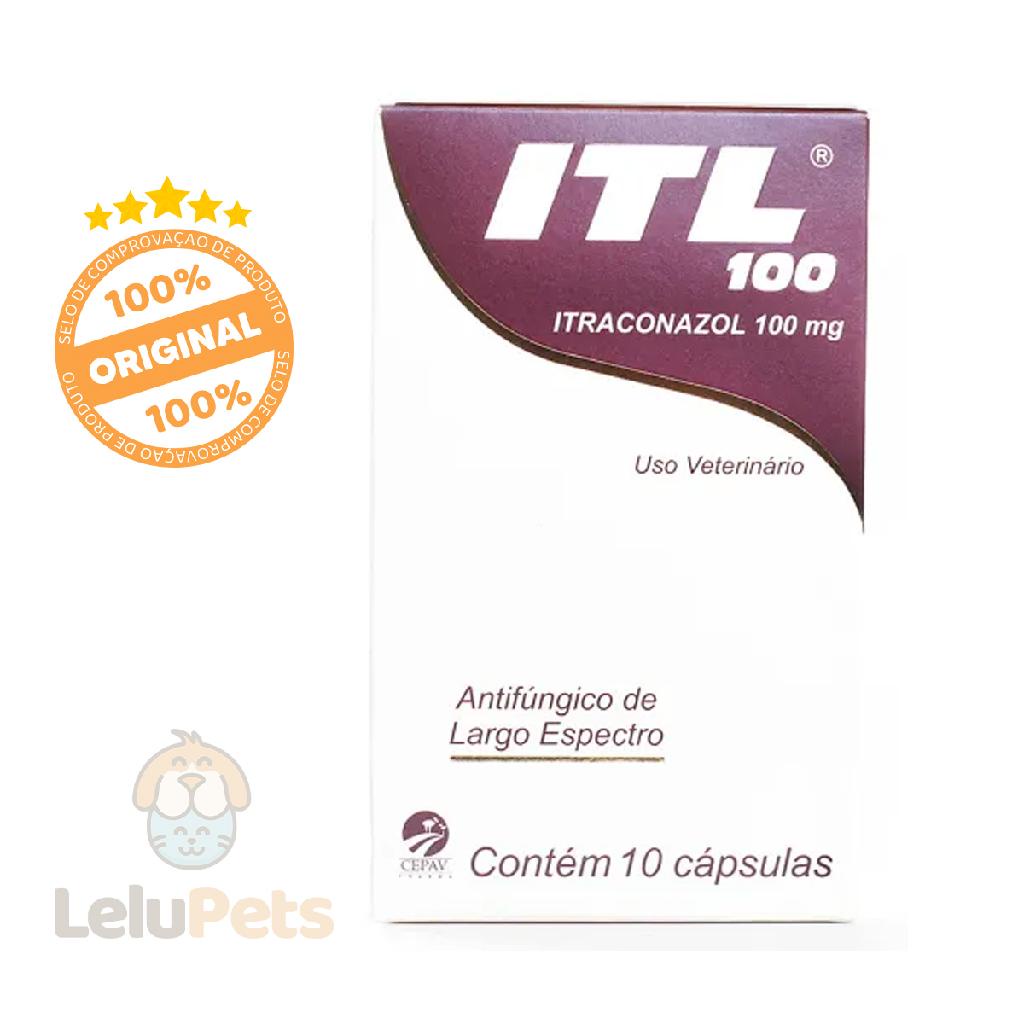 Antifúngico para Cães ITL 100 mg 10 Cápsulas Cepav em Oferta na Shopee