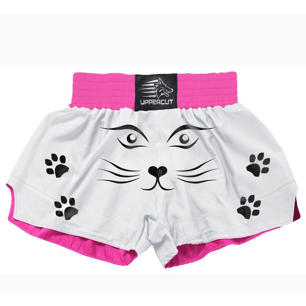 Calção Short Muay Thai Kickboxing - Gatinha - Branco - Uppercut
