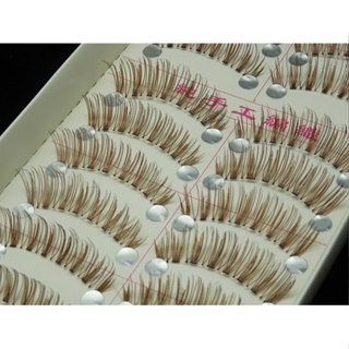 CL017 10 Pares De Cílios Postiços Artesanais Marrom em Oferta na Shopee