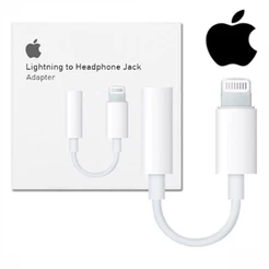 kit 02 pcs Adaptador Para iPhone Lightning Para Fone P2 3.5mm