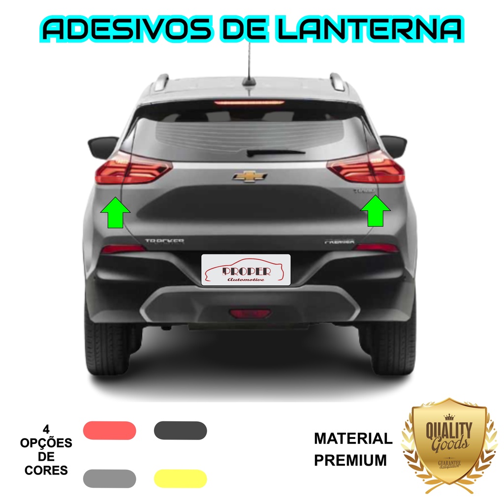 Adesivo de Lanterna Chevrolet gm Tracker 2021 em Diante