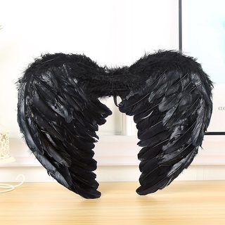 Asa De Anjo Penas Artificiais Preto /Branca /Vermelho /Colorido adulto e infantil