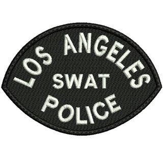 Patch Bordado Los AngelesSwat 9x6,3 cm com carrapicho, para costurar e termocolante