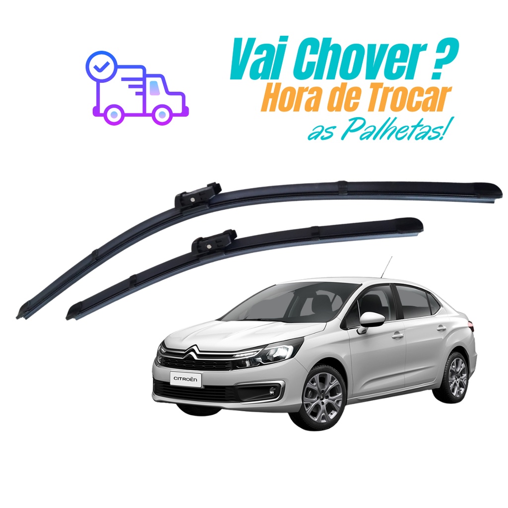 Par Palheta Limpador Parabrisa Dianteiro Citroen C4 Lounge 2013 2014 2015 2016 2017 2018 2019 2020